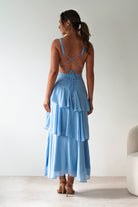 Andalusia Ruffle Maxi Dress Blue | Wedding Guest Dress | Maxi | Oh Hello Clothing
