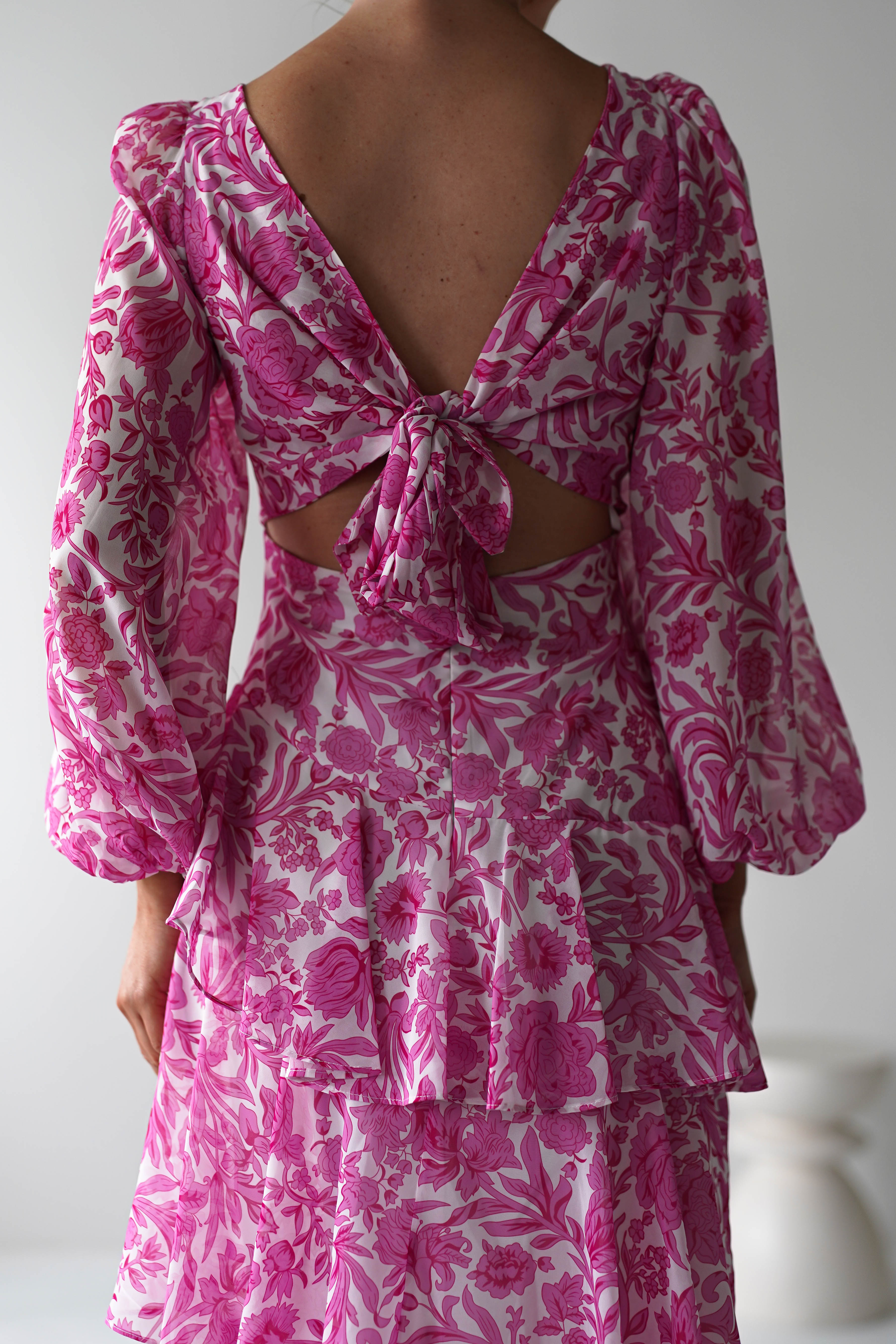 Tammie Long Sleeve Maxi Dress | Pink Floral