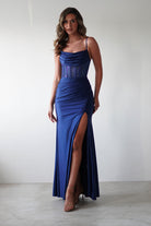 Stefani Rhinestone Bodice Gown | Navy | Debs & Prom | Formal Gown | Oh Hello Clothing