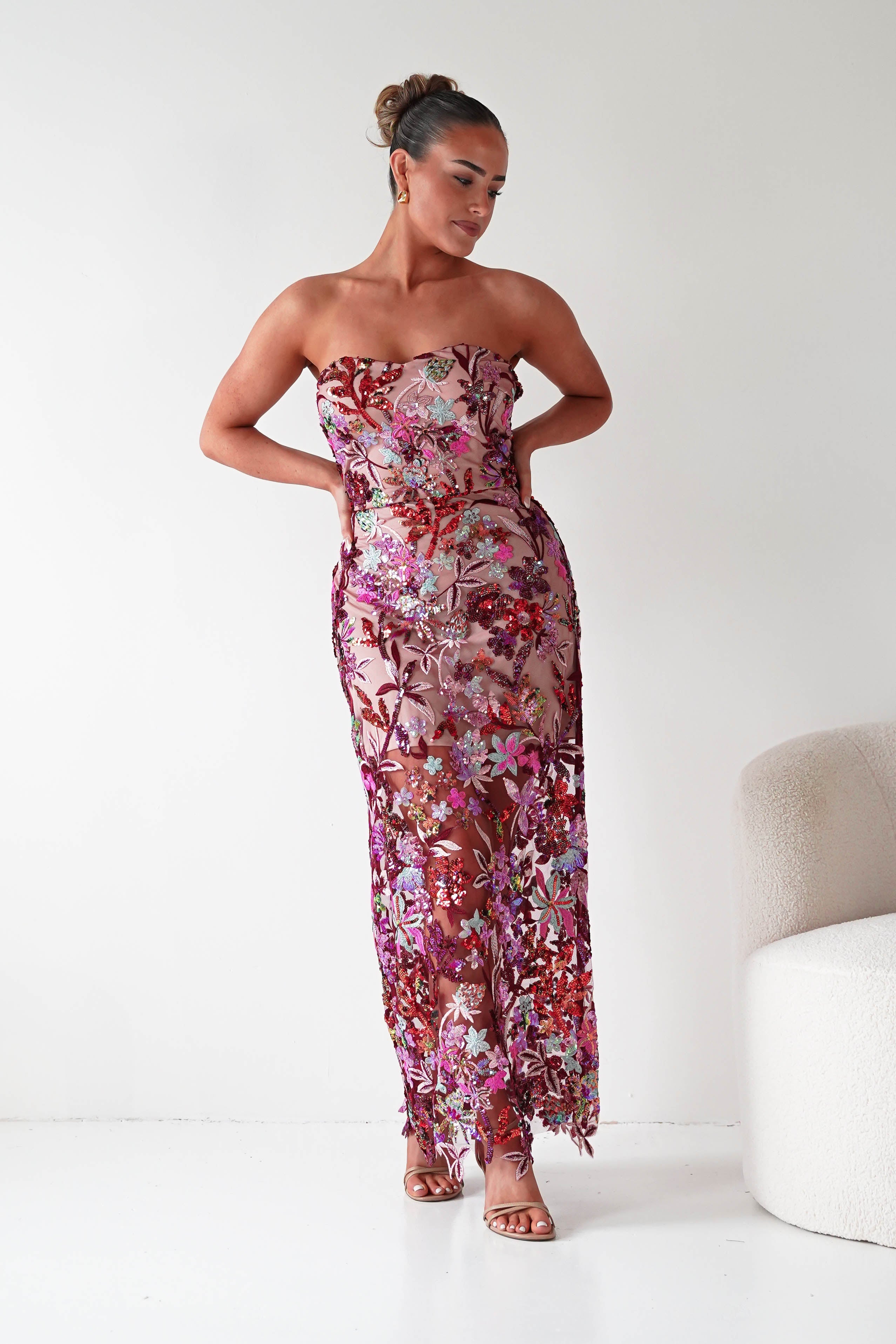 Oh Hello Clothing 1*DONE- strapless embellished dress with a new supplier