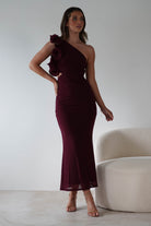 Sydney Bodycon Maxi Dress Wine | Wedding Guest Dress | Bodycon | Maxi | Oh Hello Clothing