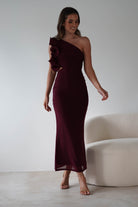 Sydney Bodycon Maxi Dress Wine | Wedding Guest Dress | Bodycon | Maxi | Oh Hello Clothing
