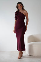Sydney Bodycon Maxi Dress Wine | Wedding Guest Dress | Bodycon | Maxi | Oh Hello Clothing