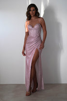Anastasia Glitter Sweetheart Gown | Blush | Debs & Prom | Formal Gown | Oh Hello Clothing