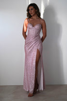 Anastasia Glitter Sweetheart Gown | Blush | Debs & Prom | Formal Gown | Oh Hello Clothing