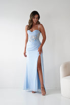 Oh Hello Clothing Dresses > Prom Dresses 1*DONE-T722- NEW GOWN in blue with beaded detail