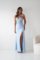 Oh Hello Clothing Dresses > Prom Dresses 1*DONE-T722- NEW GOWN in blue with beaded detail