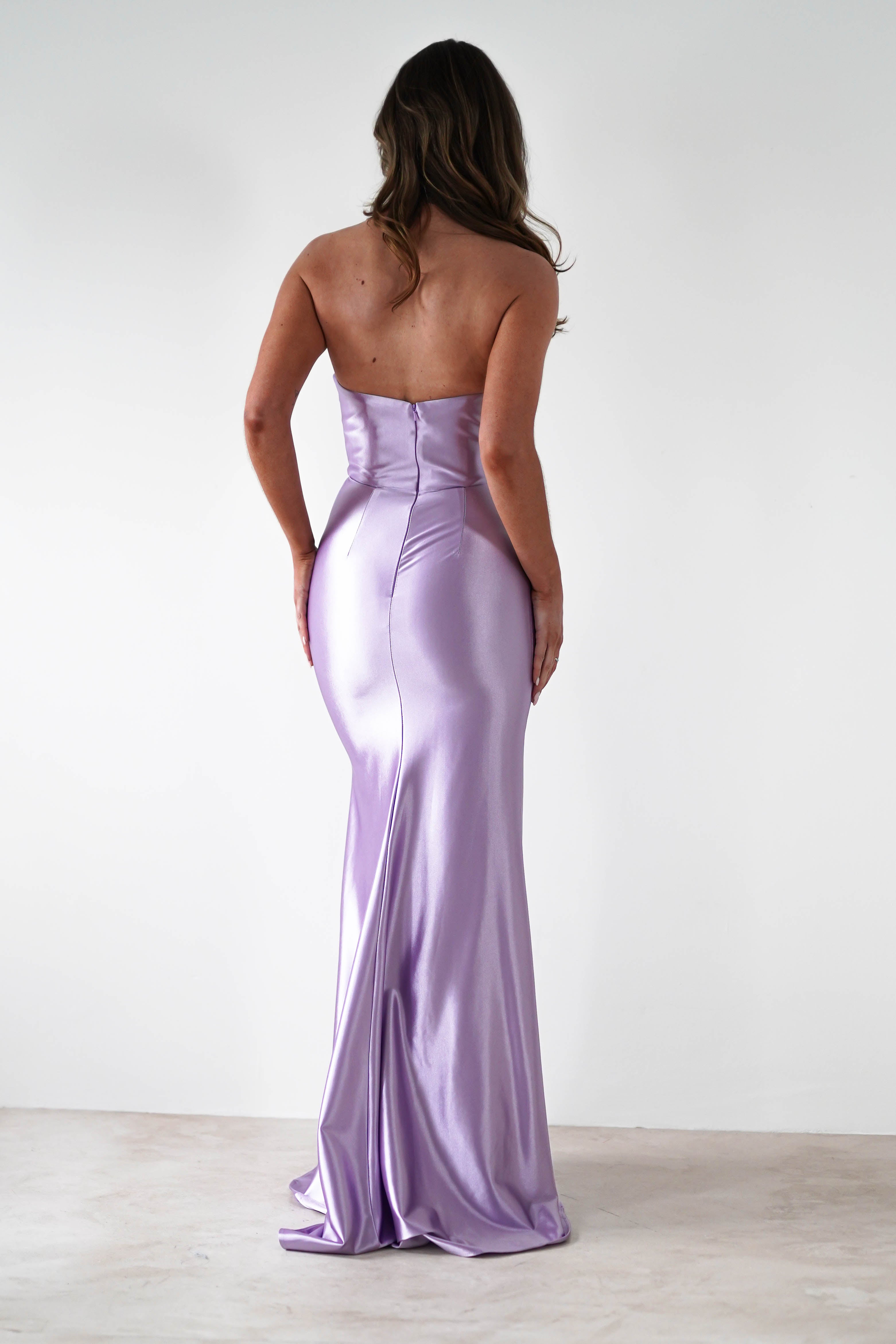 Venice Strapless Bodycon Gown | Lilac