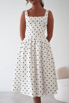 Oh Hello Clothing Women > Clothing > Dresses 1*DONE-VERY&LUCY- cream polka dot dress (Copy)