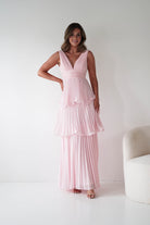 Oh Hello Clothing Women > Clothing > Dresses 1*DONE-Vina Tiered Pleated Layered Maxi Dress | New colour Pink