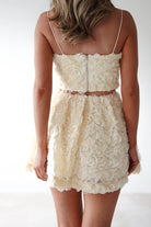 Lydia Butter Floral Applique Top & Skirt Set | Oh Hello Clothing