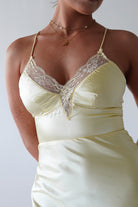 Dawn Soft Satin Maxi Dress Yellow | Wedding Guest Dress | Maxi | Satin | Oh Hello Clothing