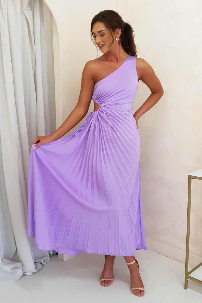 Olsen Pleated Maxi Dress | Lilac