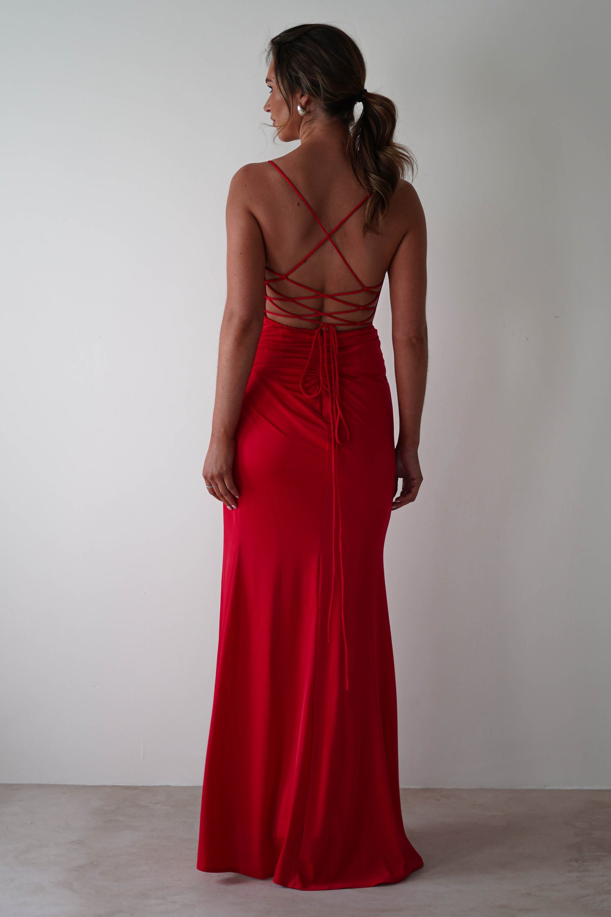 Aldina Soft Bodycon Dress | Red-Oh Hello Clothing