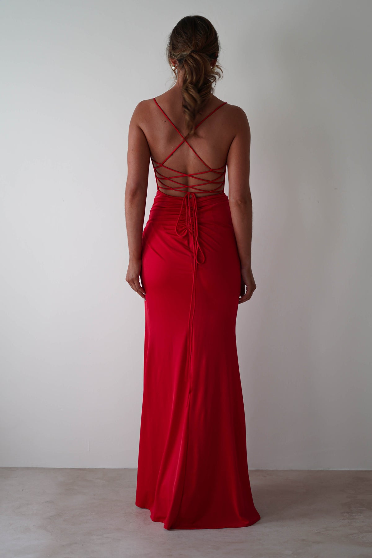 Aldina Soft Bodycon Dress | Red-Oh Hello Clothing