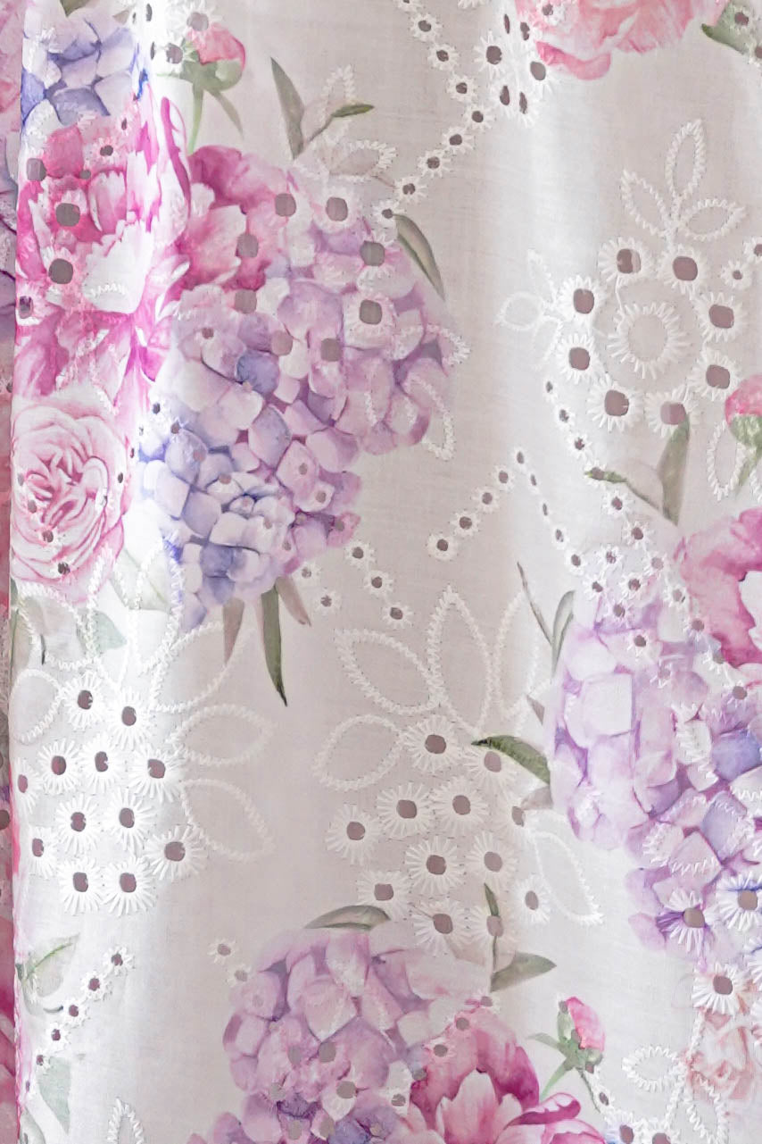 Alicia Broderie Floral Halterneck Midaxi Dress | White/Pink-Oh Hello Clothing