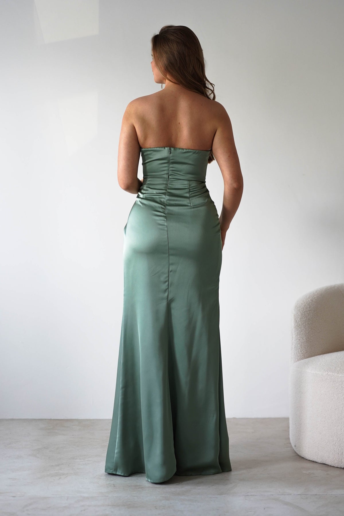 Alyce Soft Satin Strapless Gown | Olive-Oh Hello Clothing