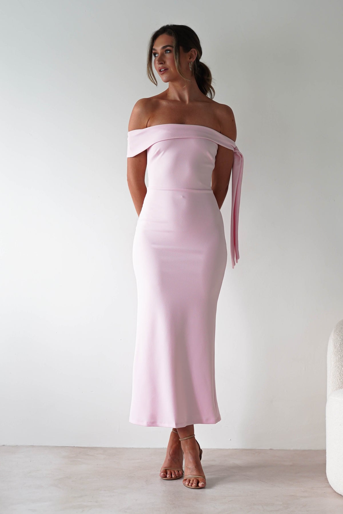 Amalthea Off the Shoulder Midaxi | Pink-Oh Hello Clothing