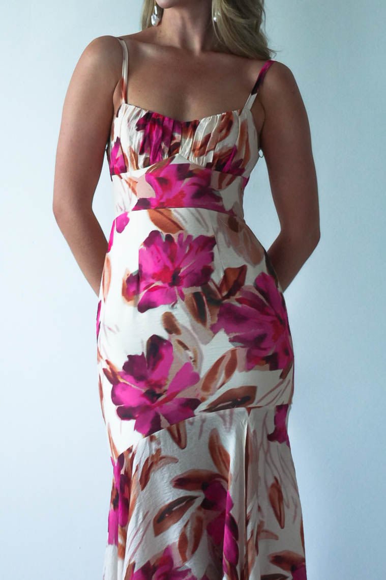 Amari Floral Print Midaxi Dress | Mixed Print-Oh Hello Clothing