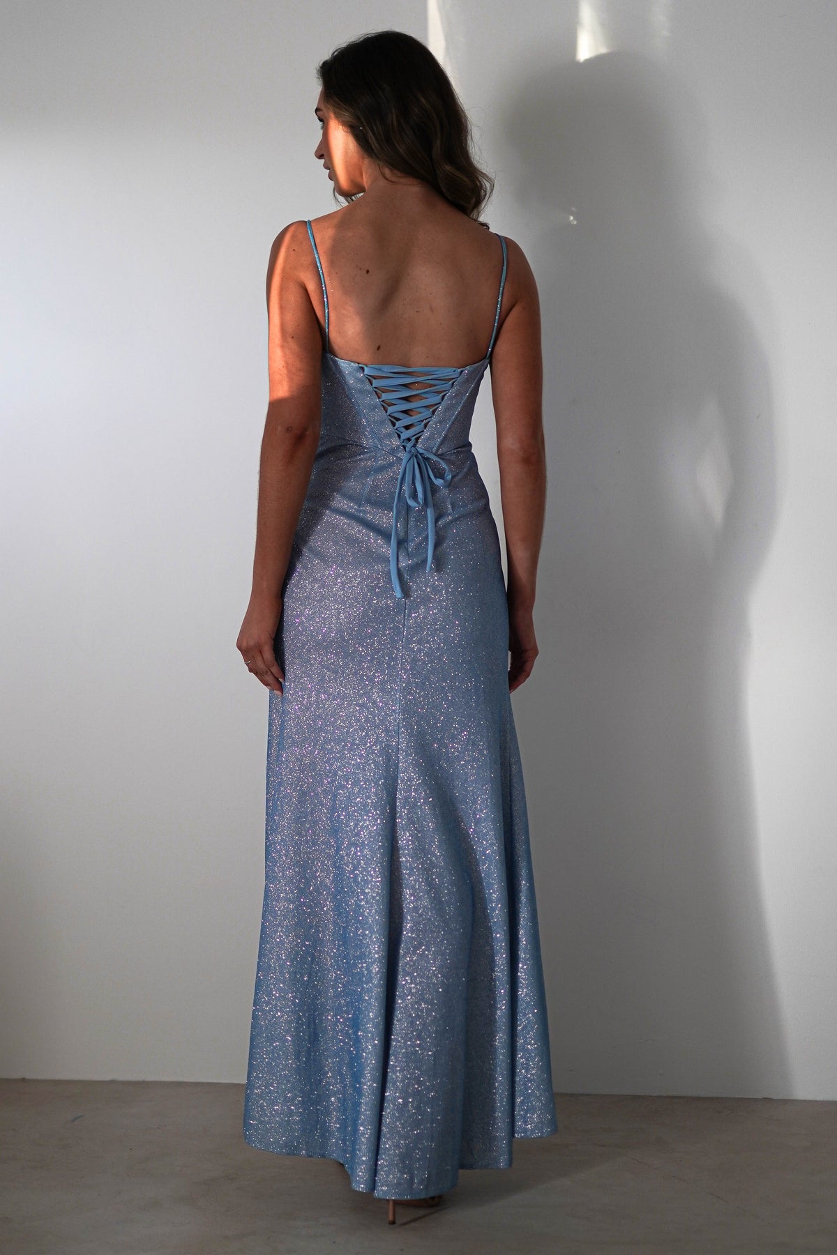 Anastasia Glitter Sweetheart Gown | Blue-Oh Hello Clothing