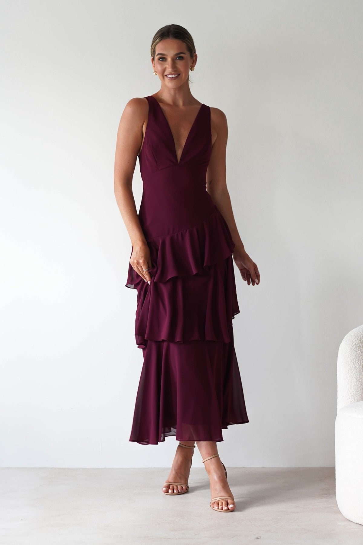 Andalusia Ruffle Maxi Dress | Wine-Oh Hello Clothing