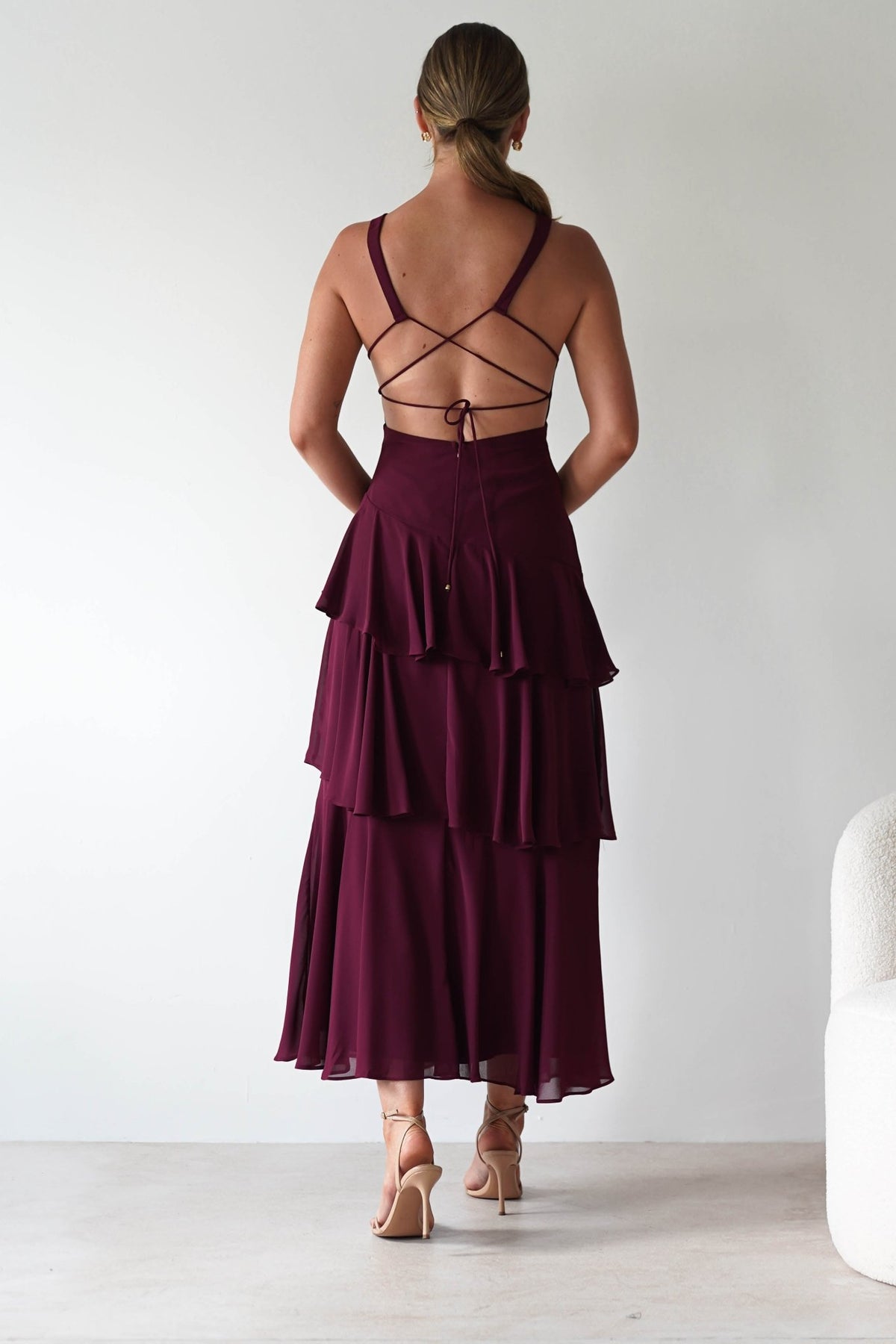 Andalusia Ruffle Maxi Dress | Wine-Oh Hello Clothing