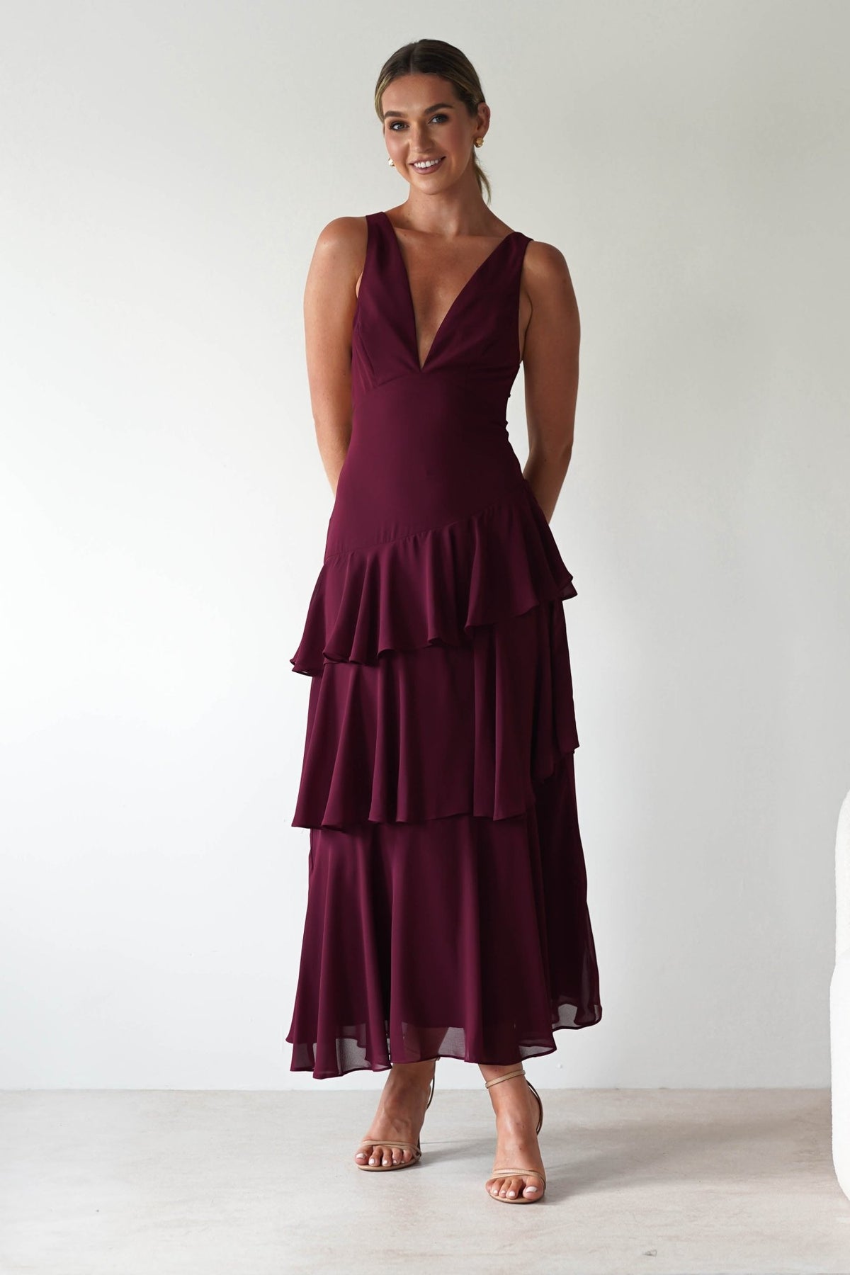 Andalusia Ruffle Maxi Dress | Wine-Oh Hello Clothing