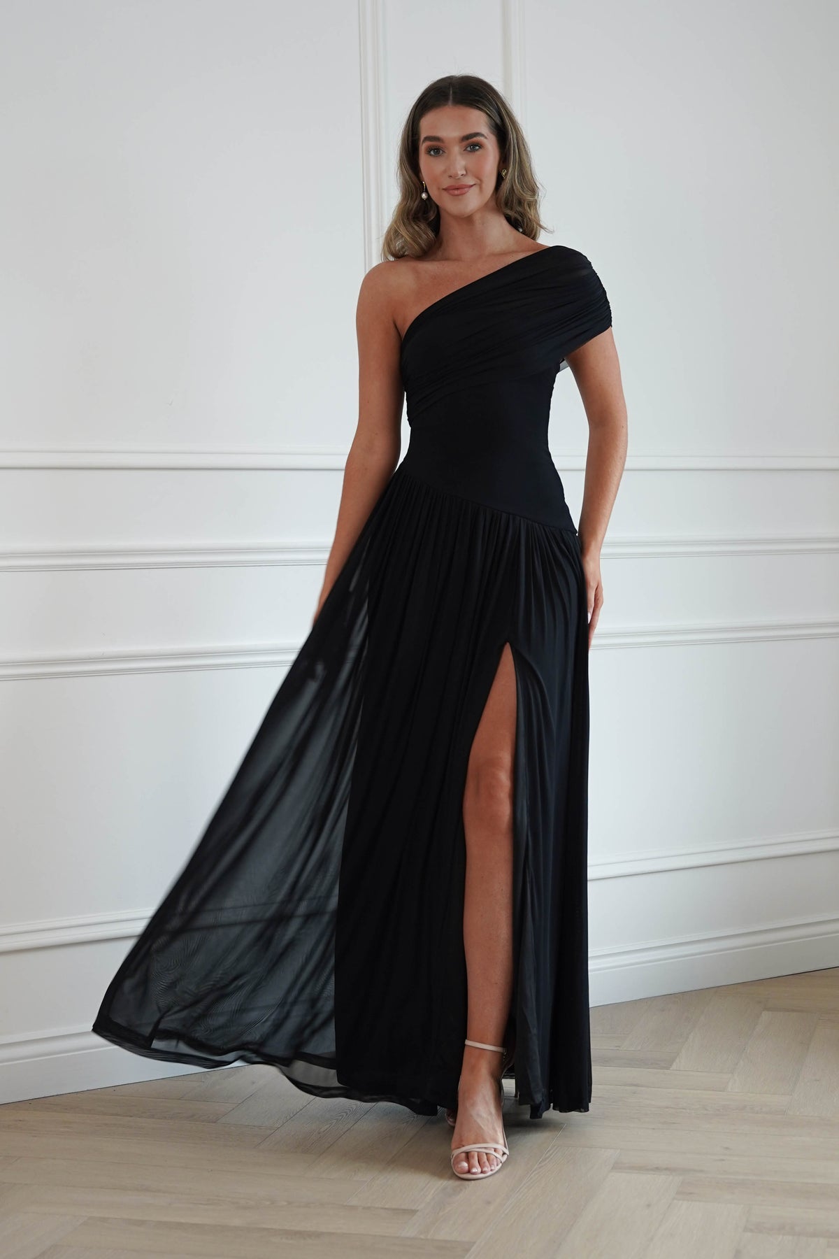 Oh Hello Clothing Women > Clothing > Dresses Angelina Draped Maxi Dress | Black