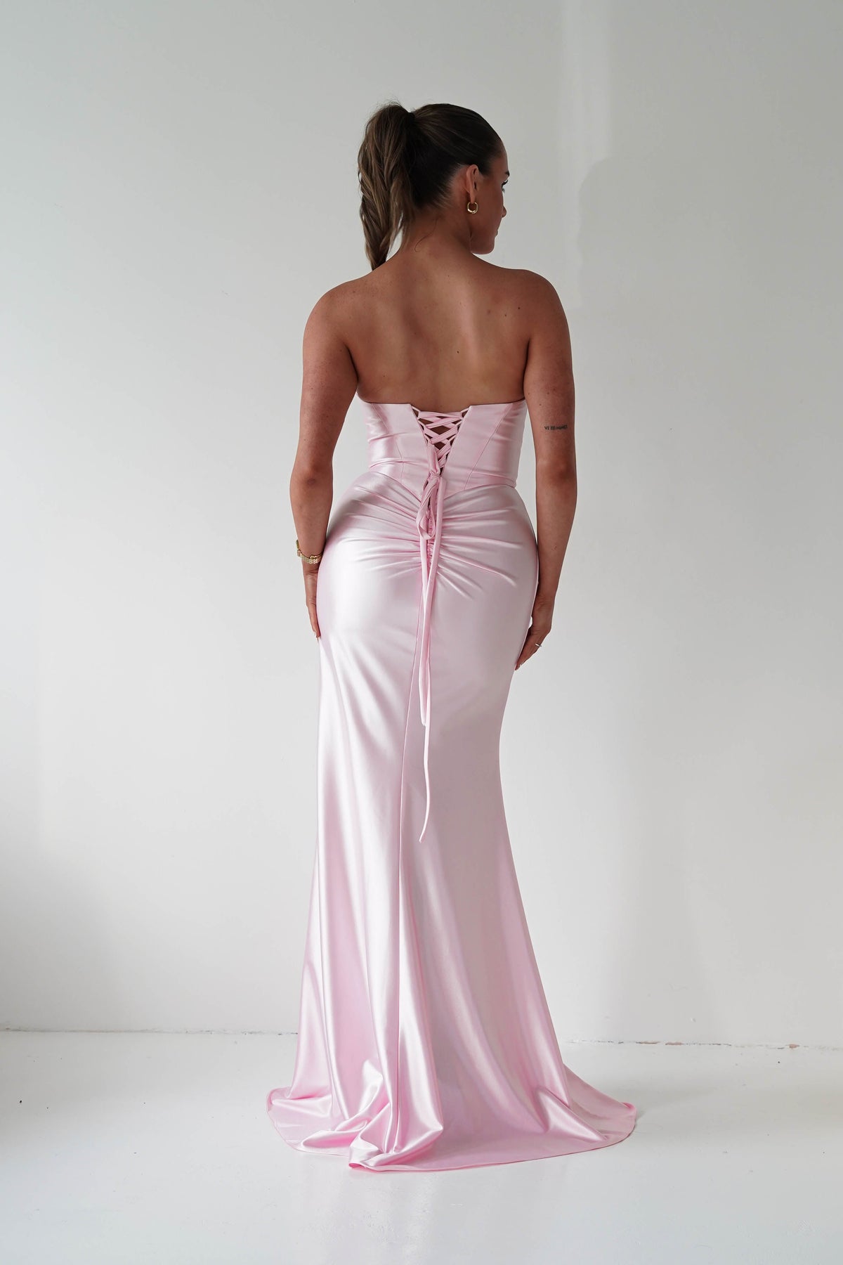 Ashley Strapless Bodycon Gown | Pink-Oh Hello Clothing