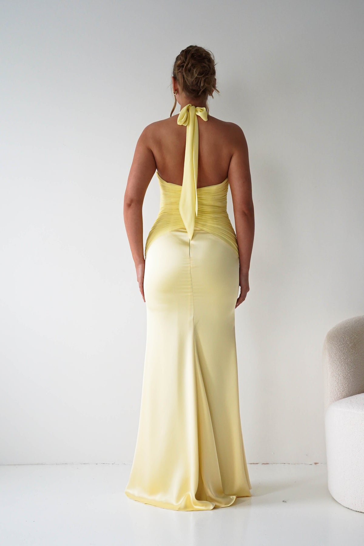 Austin Bodycon Halterneck Maxi Dress | Yellow-Oh Hello Clothing