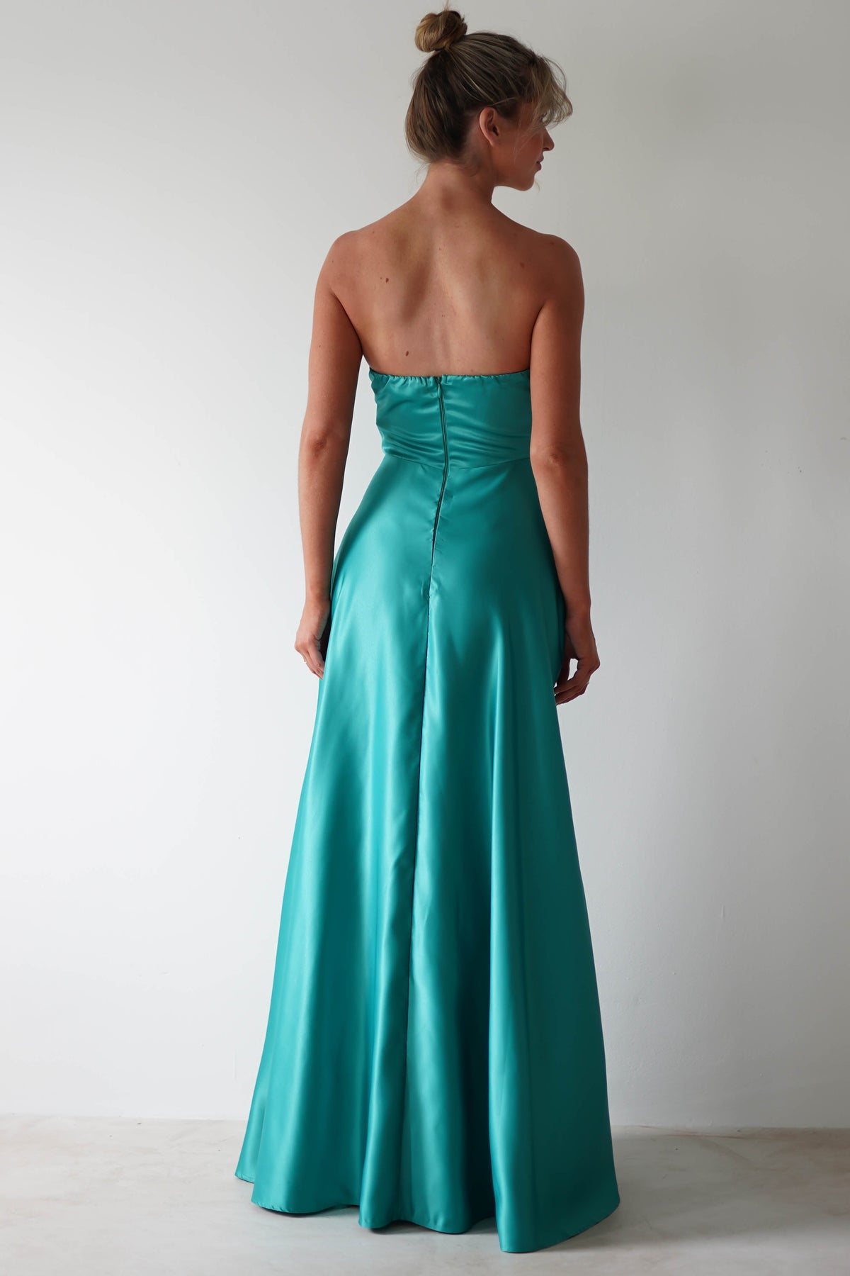 Ava Strapless Maxi Dress | Green-Oh Hello Clothing