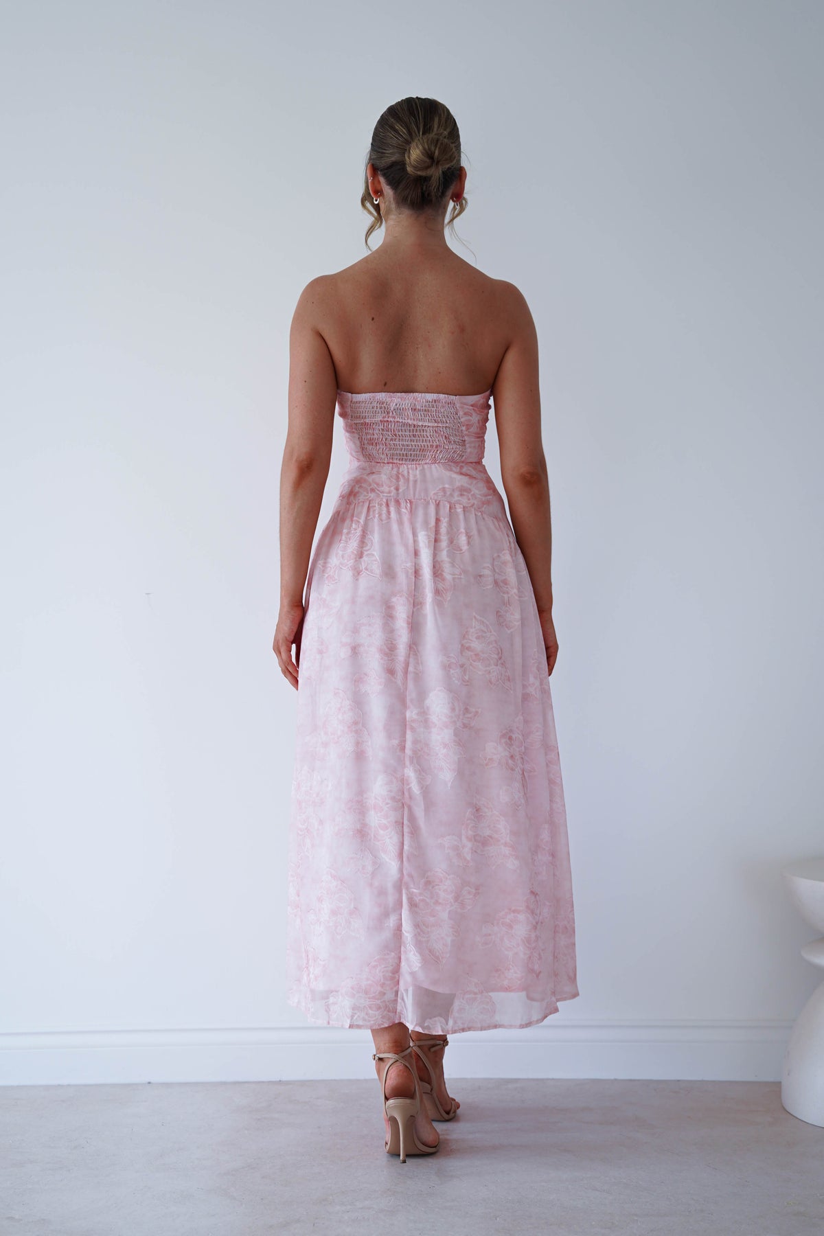 Belrose Floral Strapless Maxi Dress | Pink-Oh Hello Clothing