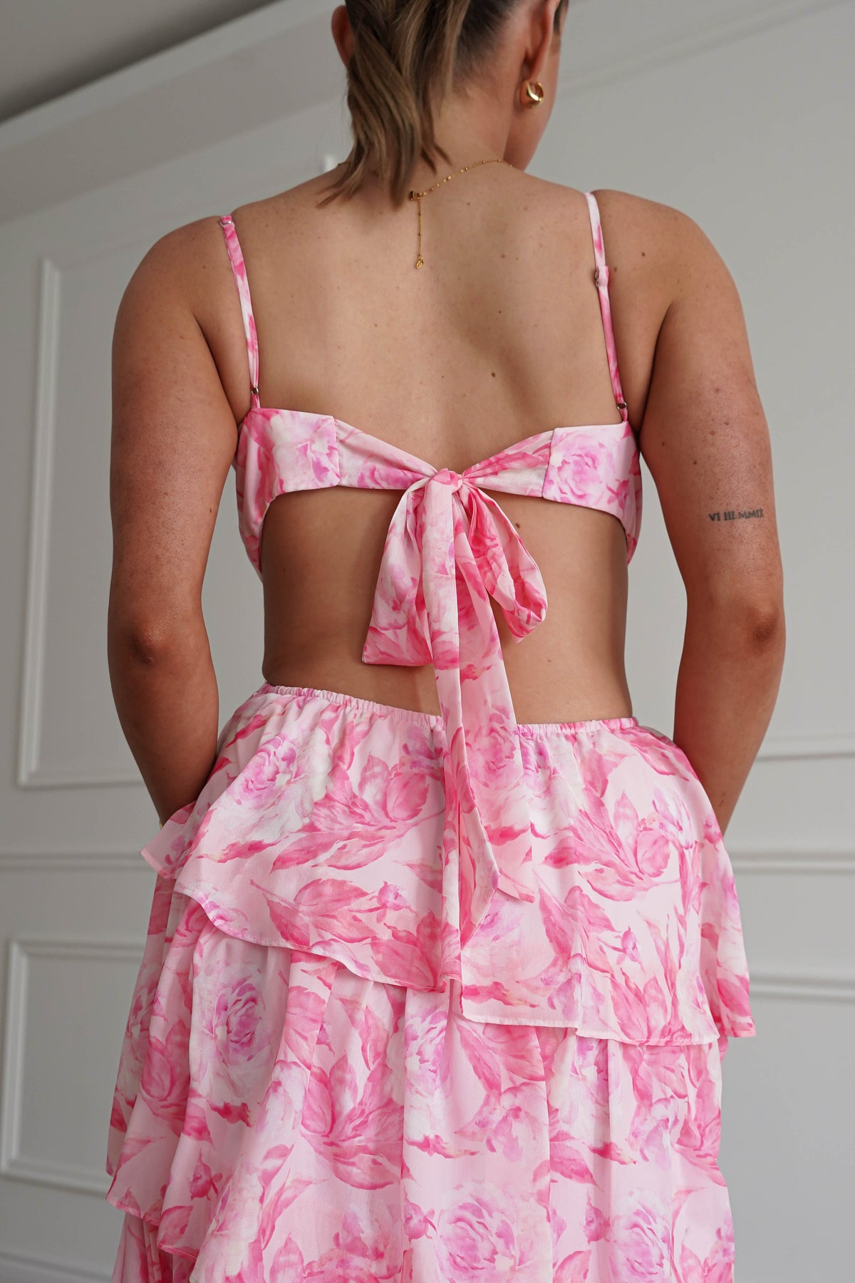 Beth Floral Tiered Maxi Dress | Pink-Oh Hello Clothing