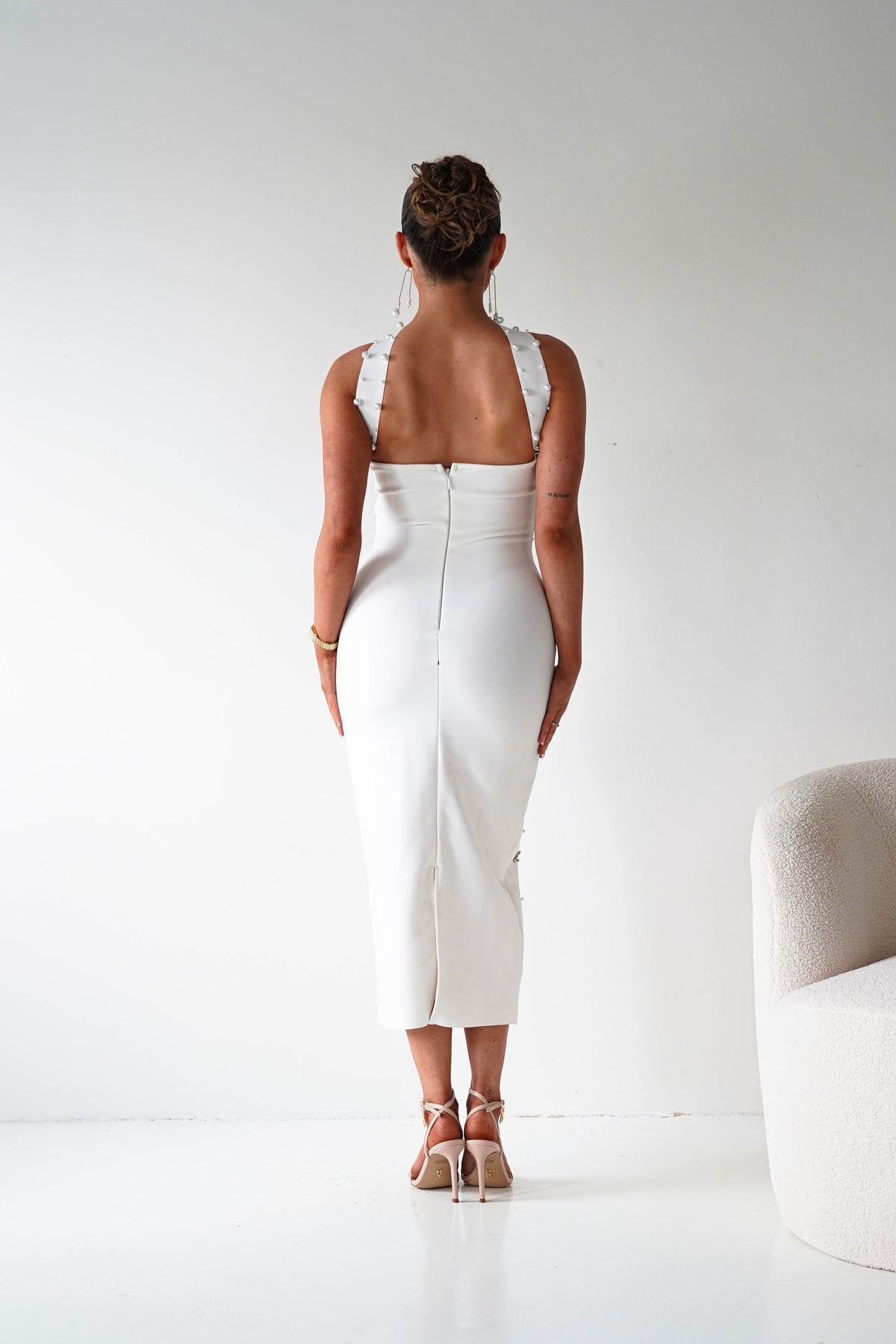Blayke Bodycon Bandage Midi Dress | White-Oh Hello Clothing