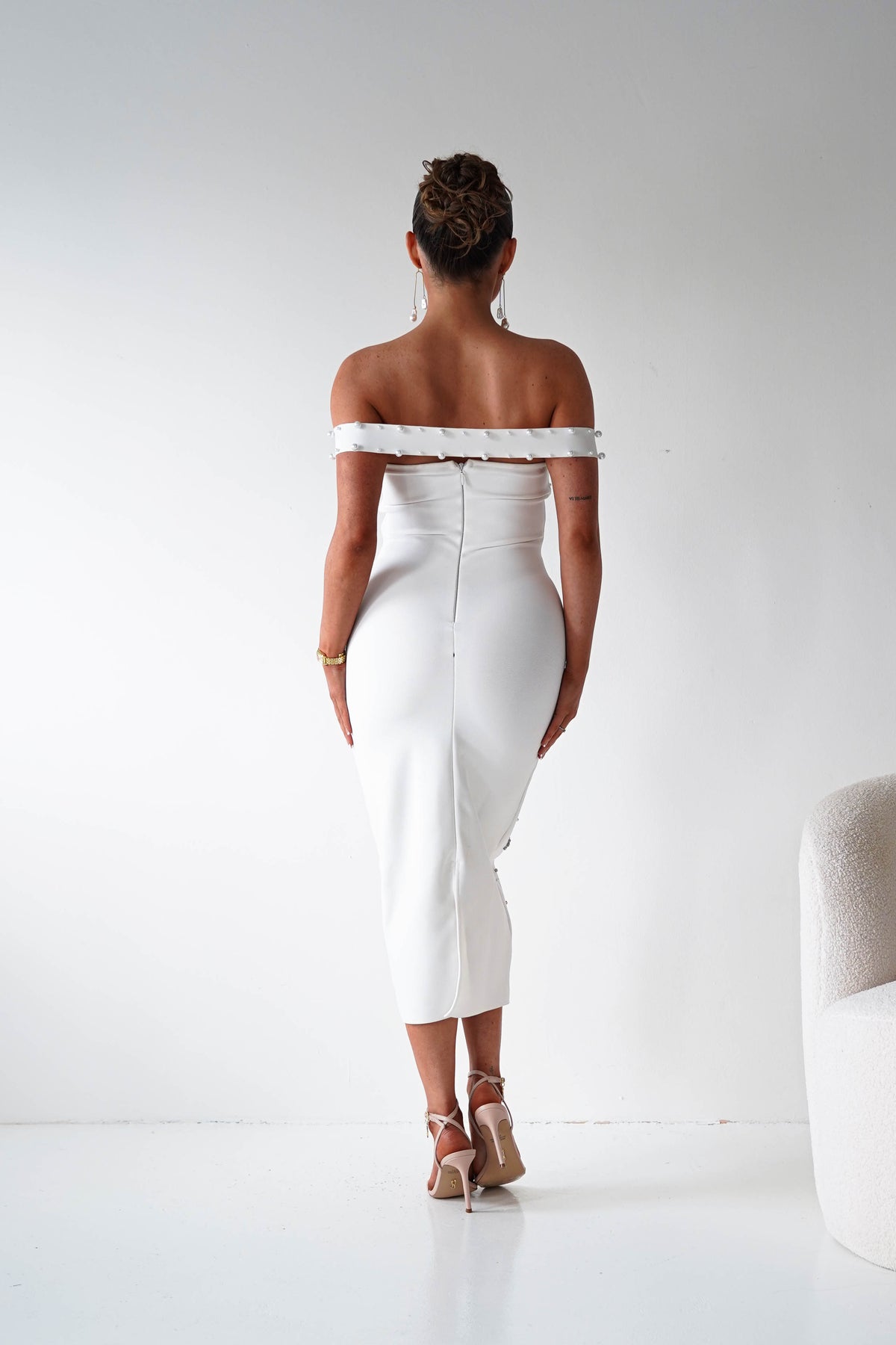 Blayke Bodycon Bandage Midi Dress | White-Oh Hello Clothing