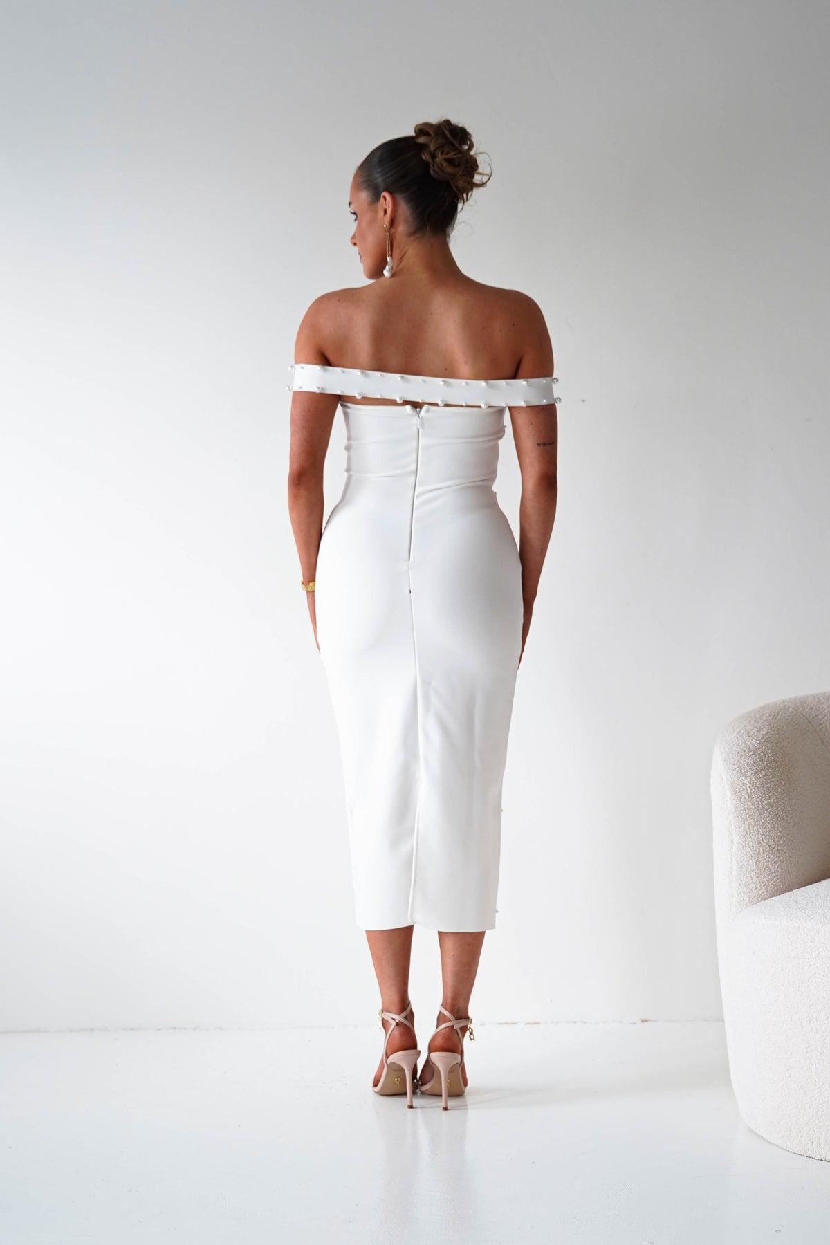 Blayke Bodycon Bandage Midi Dress | White-Oh Hello Clothing