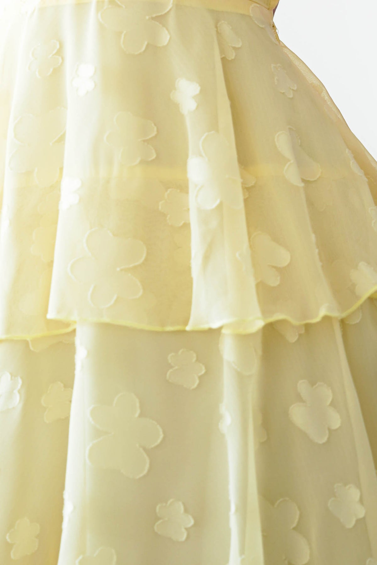 Brailey Strapless Floral Embossed Maxi Dress | Yellow-Oh Hello Clothing