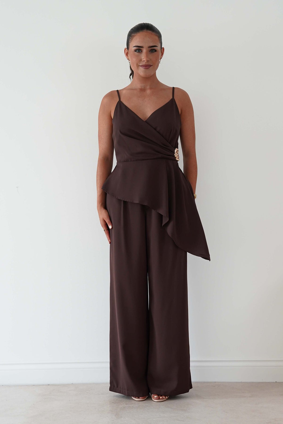 Bridget Asymmetric Co-Ord Set | Brown-Oh Hello Clothing