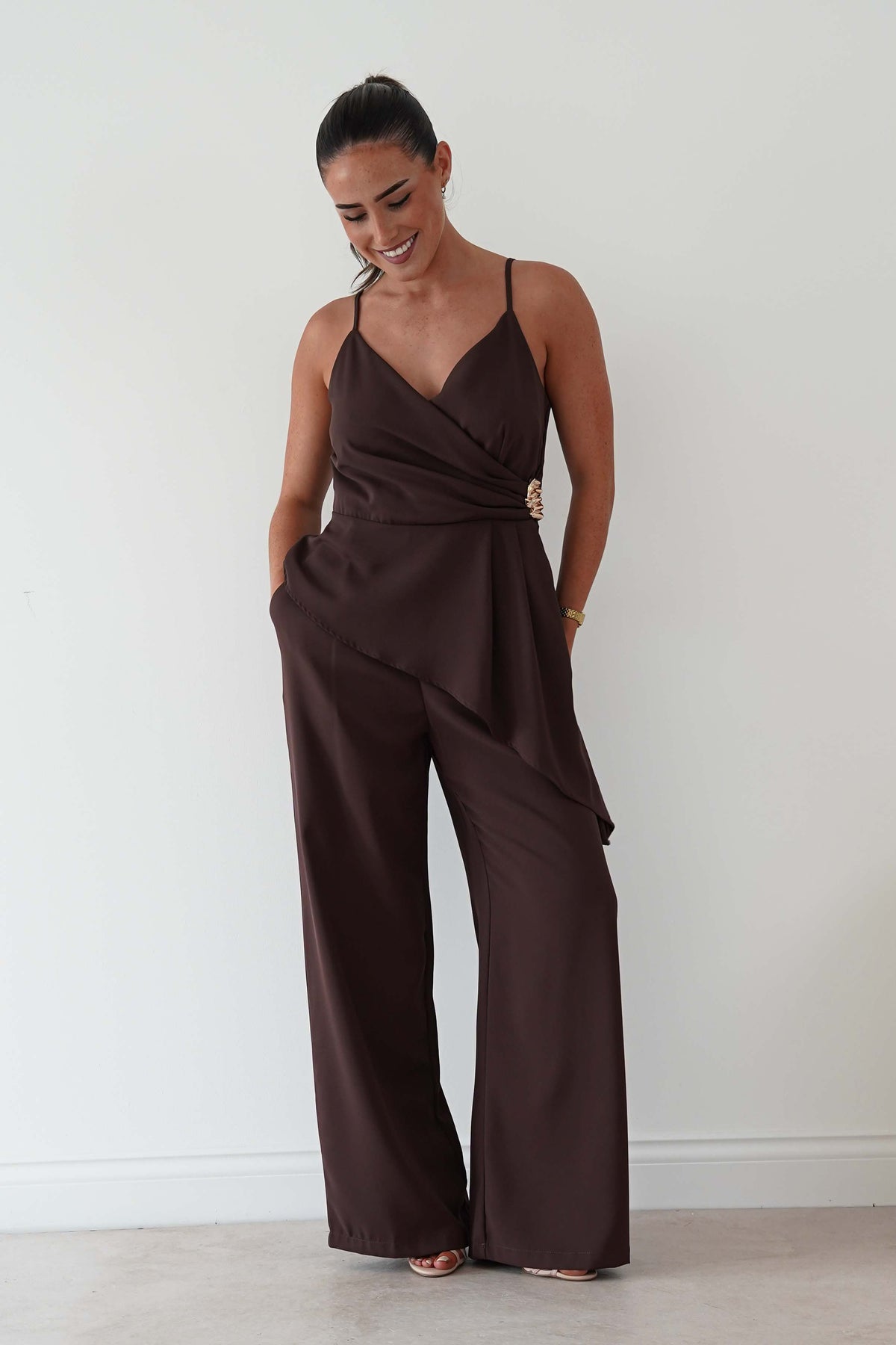 Bridget Asymmetric Co-Ord Set | Brown-Oh Hello Clothing