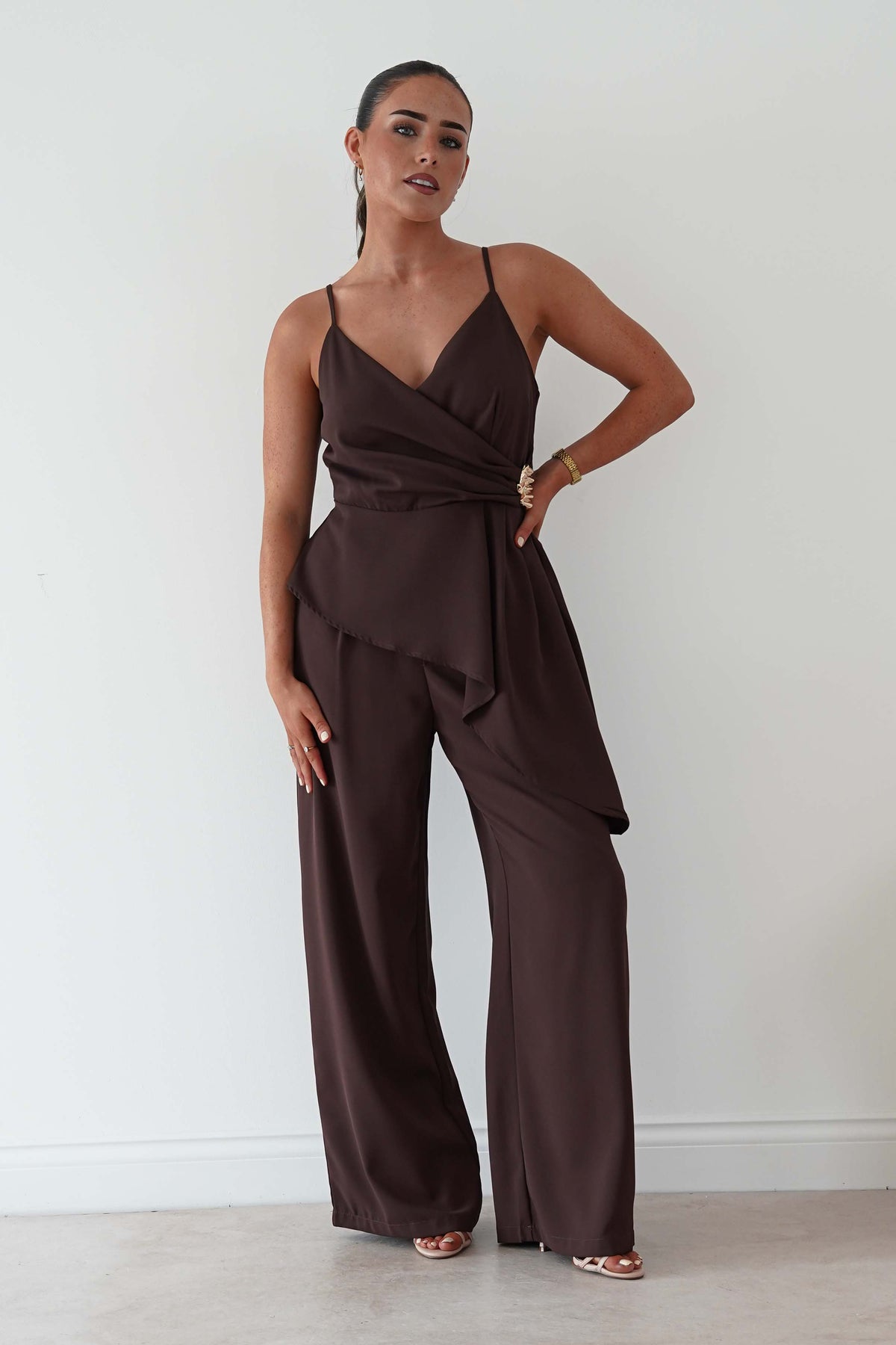 Bridget Asymmetric Co-Ord Set | Brown-Oh Hello Clothing
