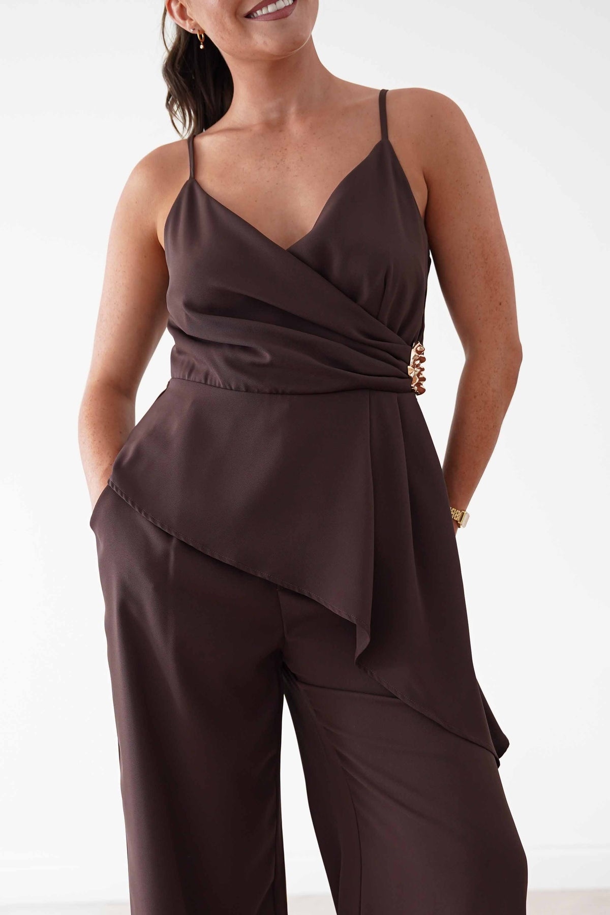 Bridget Asymmetric Co-Ord Set | Brown-Oh Hello Clothing