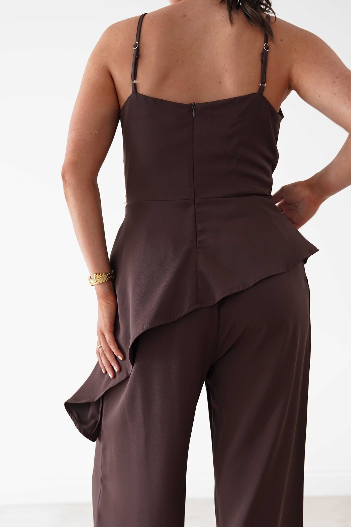 Bridget Asymmetric Co-Ord Set | Brown-Oh Hello Clothing