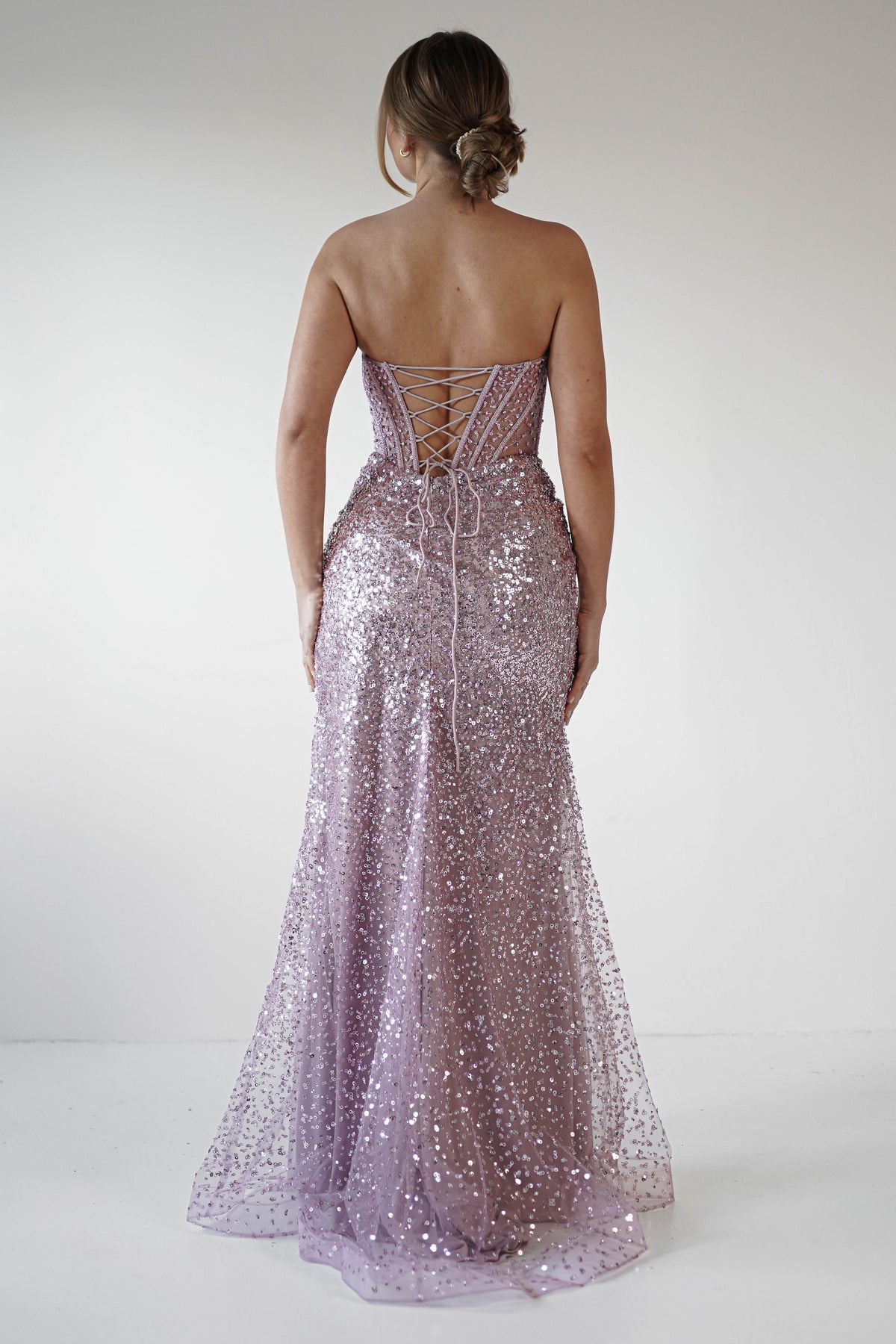 Cadenza Beaded Corset Gown | Mauve-Oh Hello Clothing