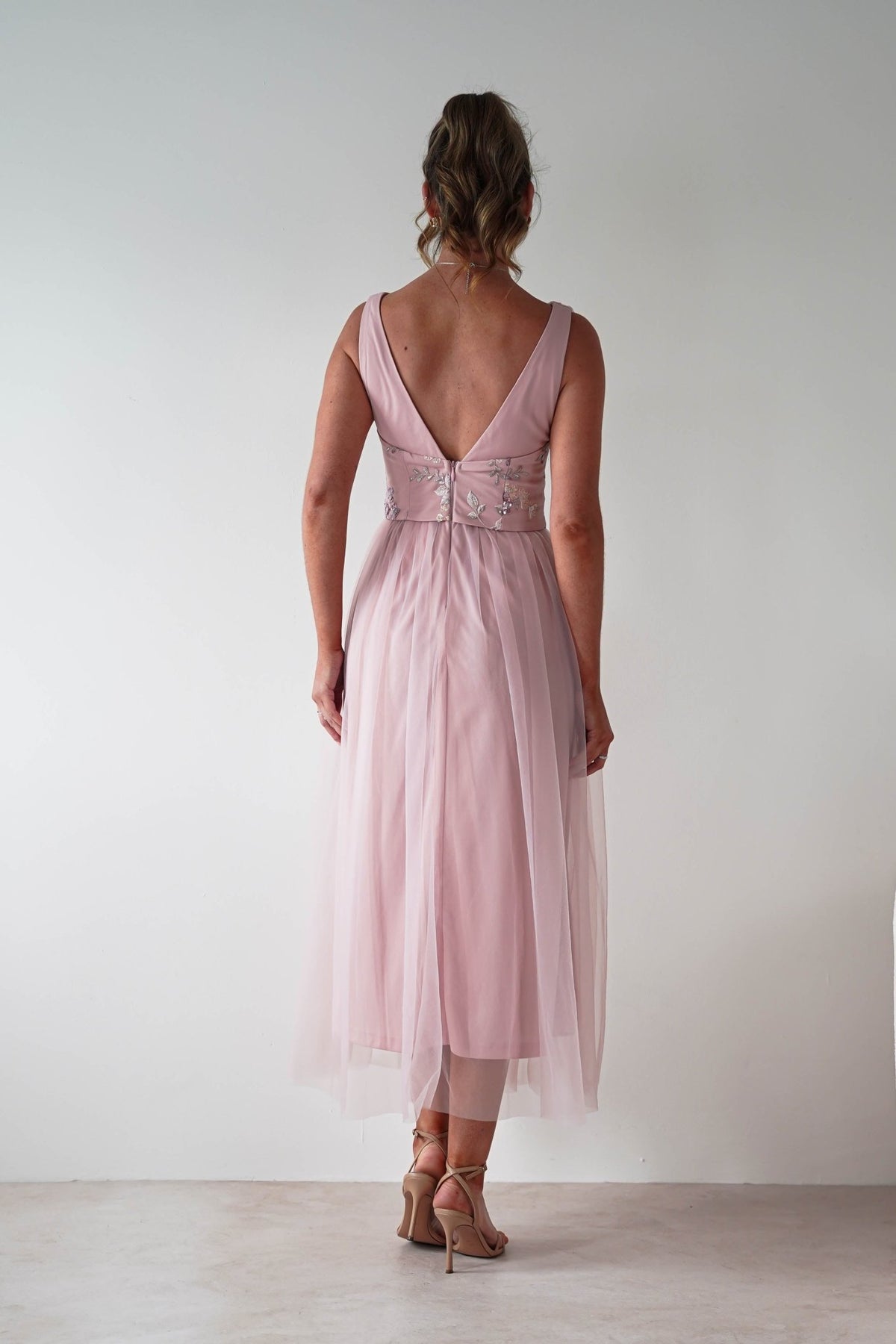 Cecilia Tulle Maxi Dress | Blush Pink-Oh Hello Clothing