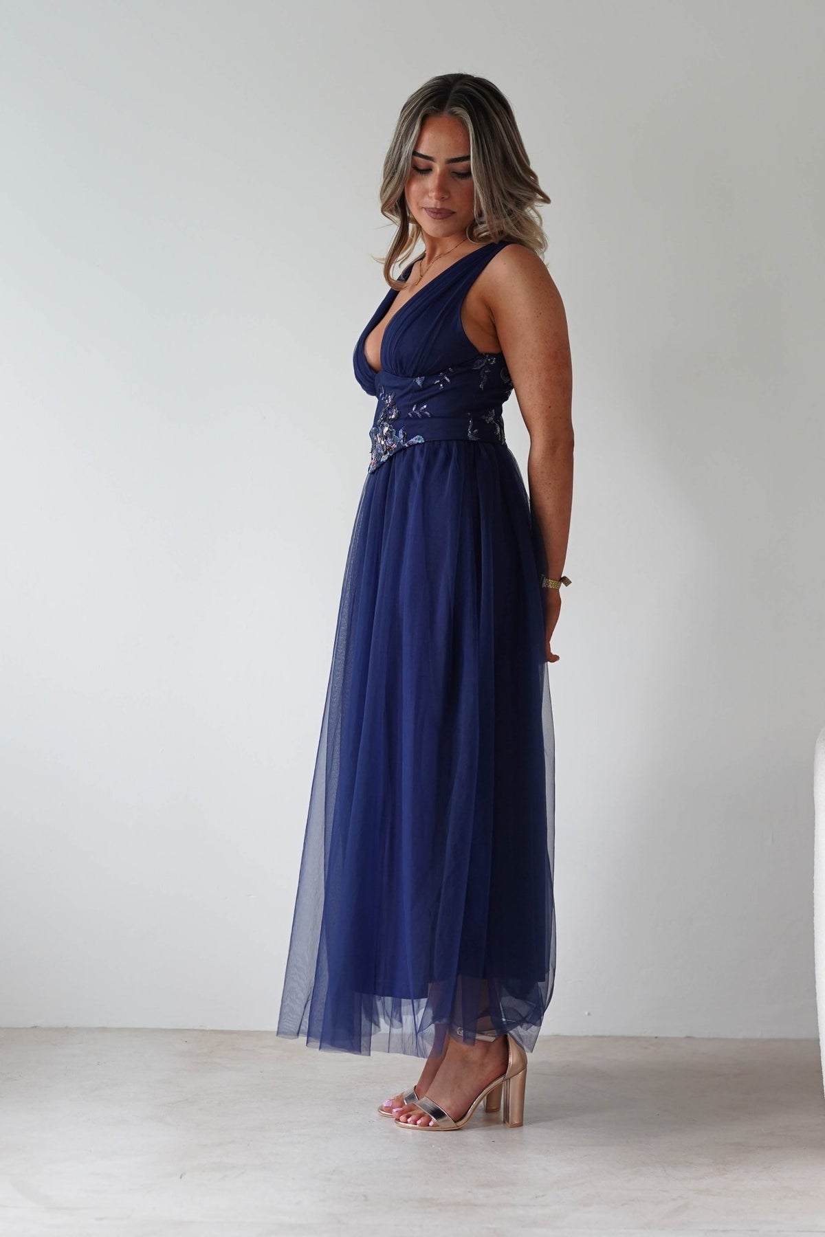 Cecilia Tulle Maxi Dress | Navy-Oh Hello Clothing