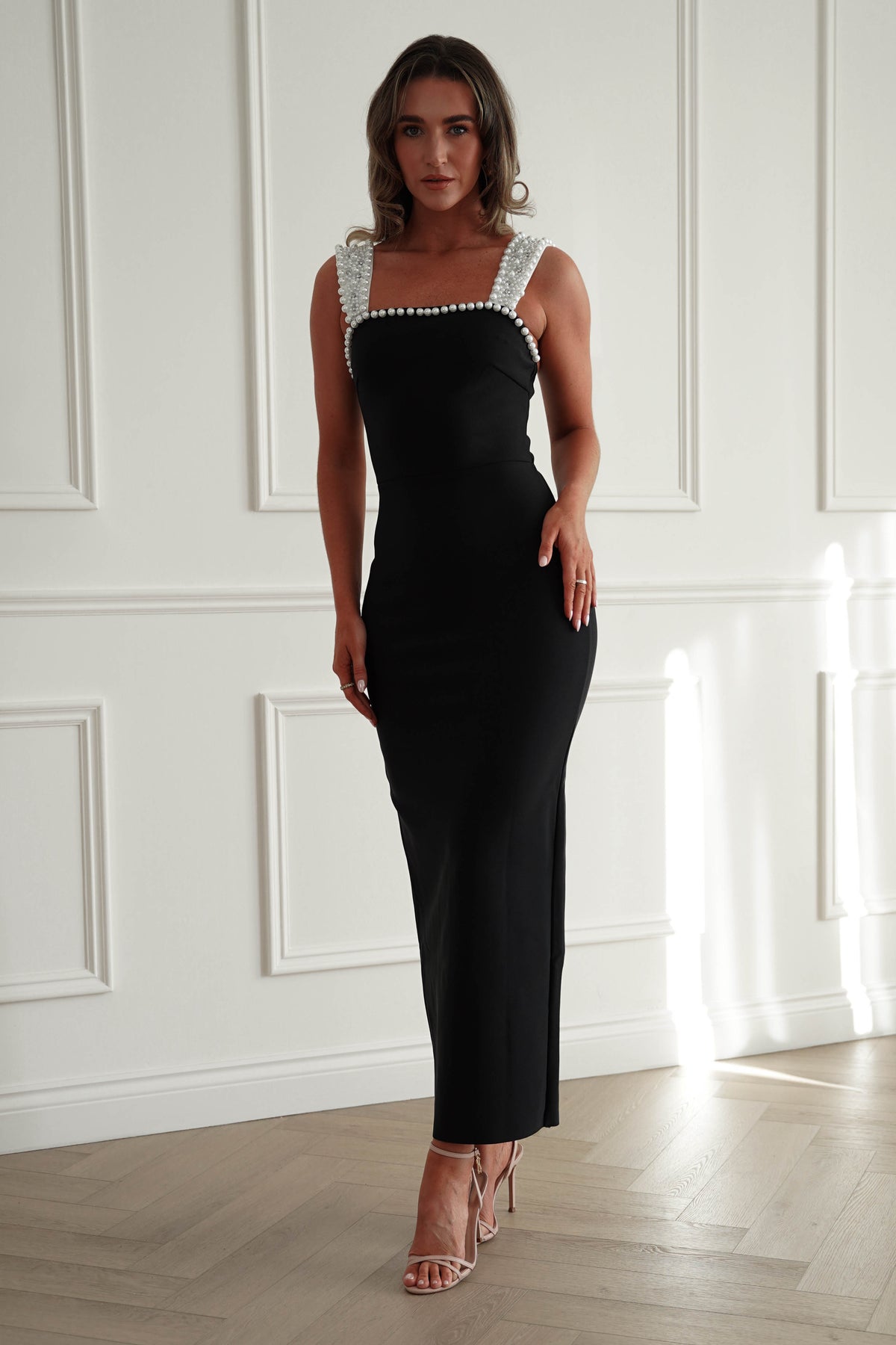 Oh Hello Clothing Women > Clothing > Dresses *DONE-F&P|613376 |black dress with white embellishment