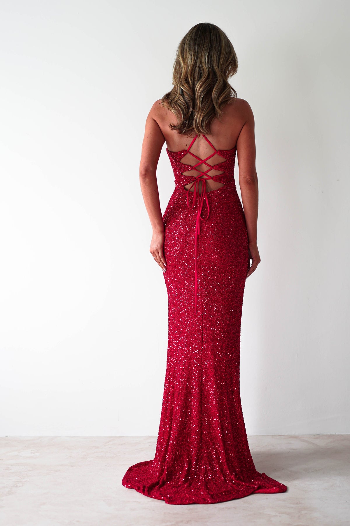 Clarisse Bodycon Sequin Gown | Red-Oh Hello Clothing