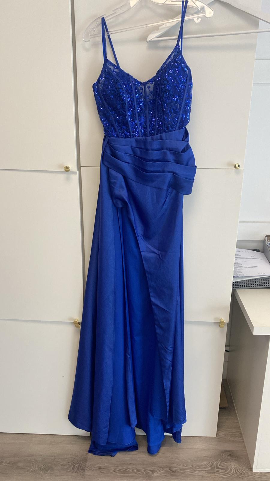 * DONE - 839010 ROYAL BLUE F&P SEQUIN GOWN | Royal Blue ***F&P-Oh Hello Clothing