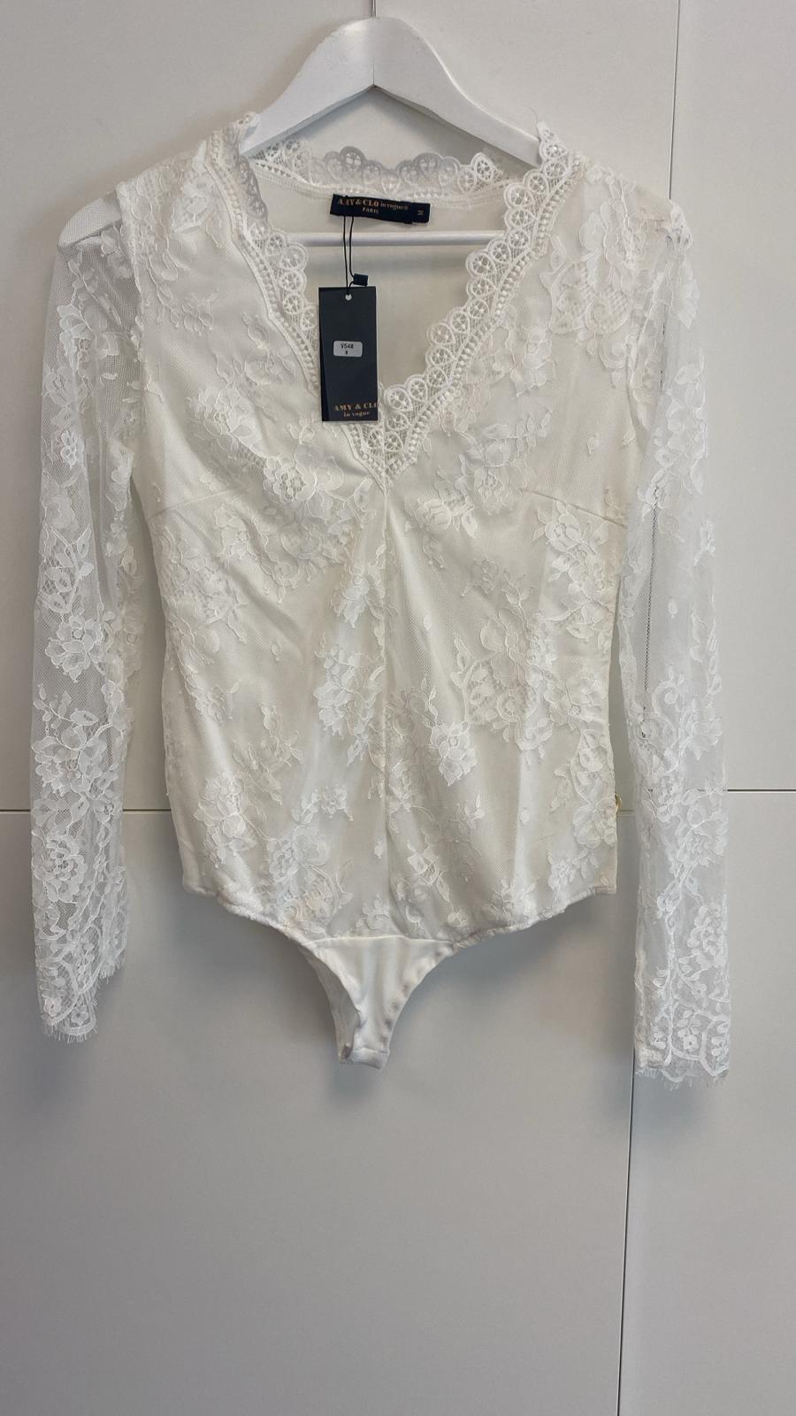 * DONE - V548 WHITE LONG SLEEVE BODYSUIT | White-Oh Hello Clothing