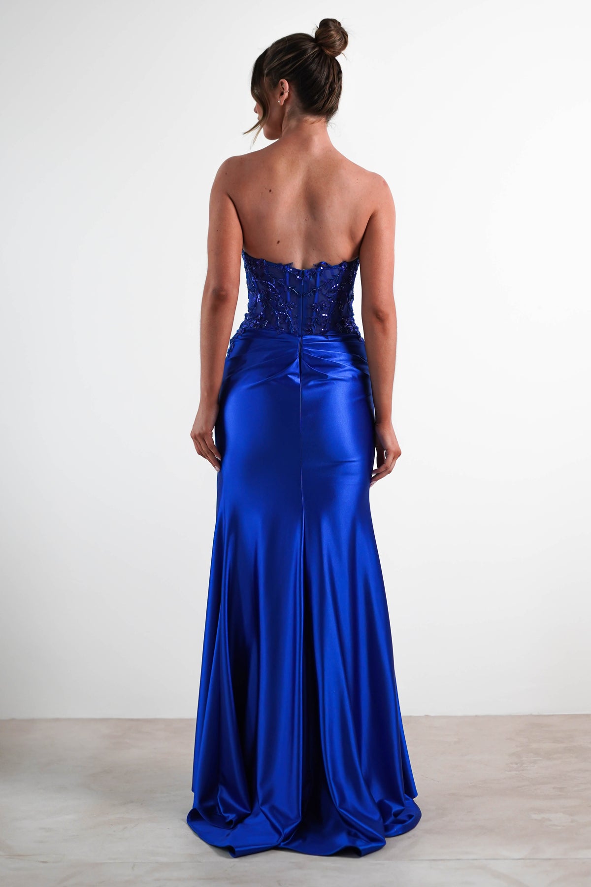 Dallas Luxe Embellished Gown | Royal Blue-Oh Hello Clothing